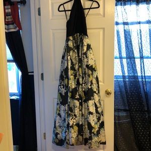 Halter two toned long dress